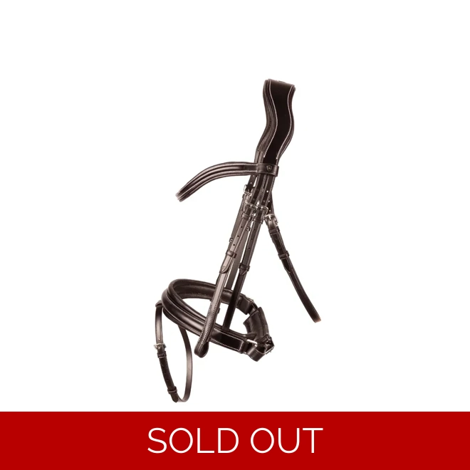 product Image for ProPresicce Pelle Crank Leather Bridle by Hy Equestrian Brown/Silver Hardware